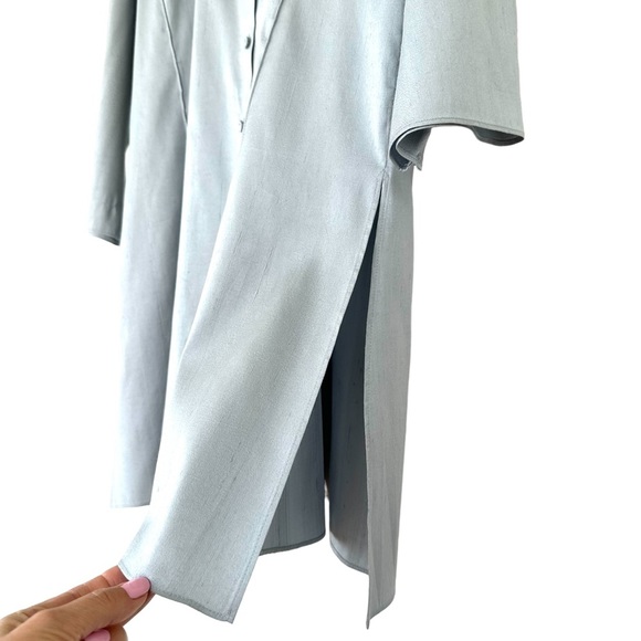 Eileen Fisher tunic top with crew neckline and 3/4 length sleeves,  in 💯 silk - Picture 6 of 16